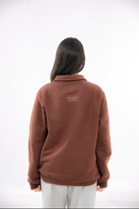Coca Half-Zip Sweatshirt Walnut-Brown - Small/Thumbnail Image