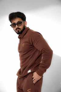 Coca Half-Zip Sweatshirt Walnut-Brown - Small/Thumbnail Image